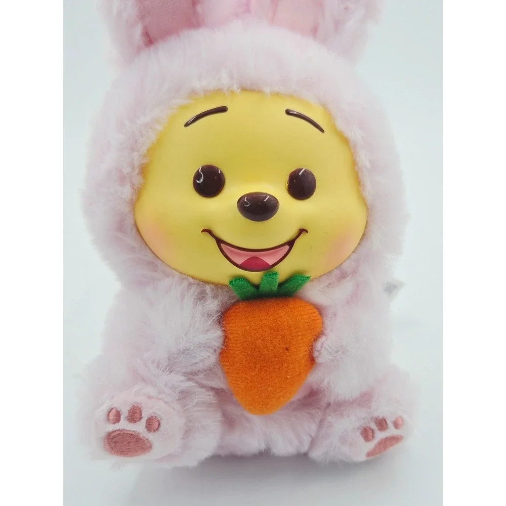 Miniso Disney Winnie the Pooh Pink Bunny Costume Plush Bag Charm Keychain